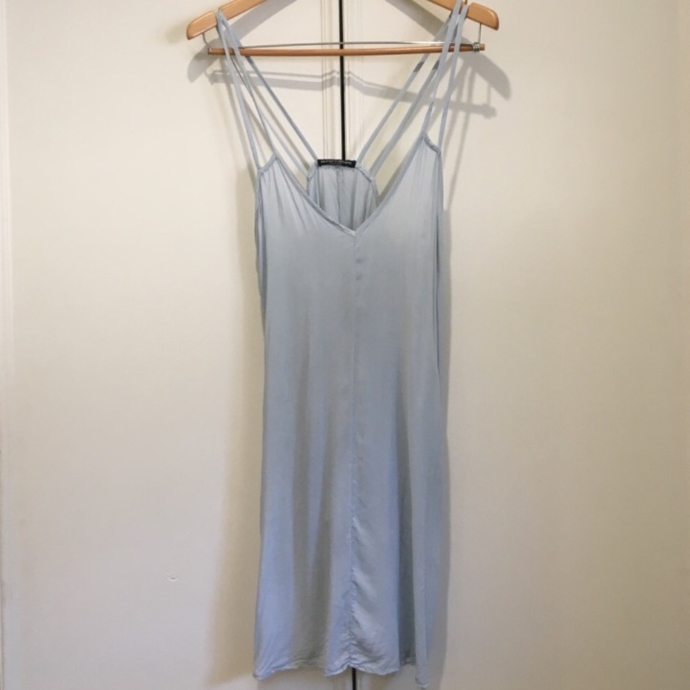 Brandy Melville Double Strap Blue Cotton Dress OS
